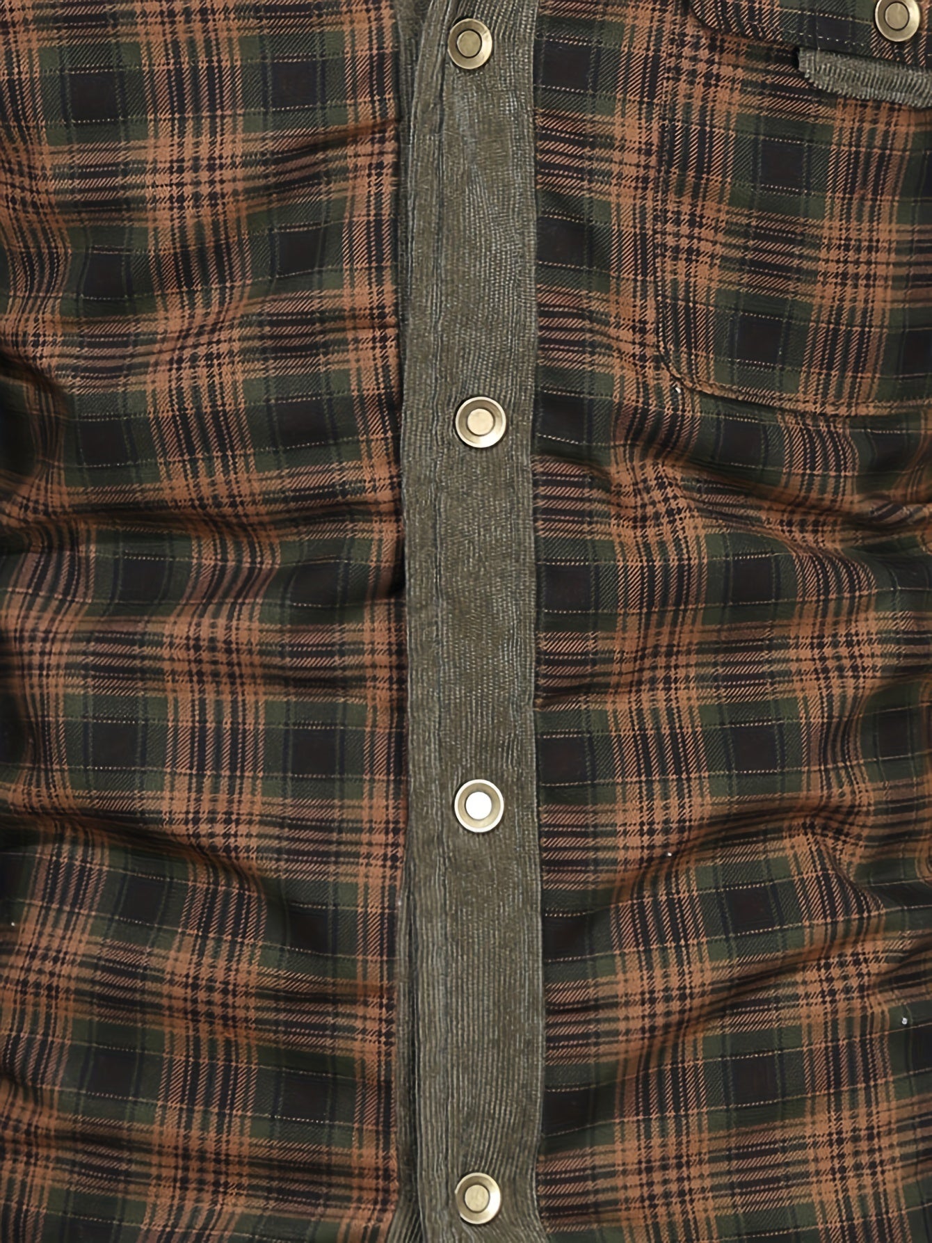 Men's Cozy Plaid Jacket - Casual Fall/Winter Button-Up with Lapel Collar