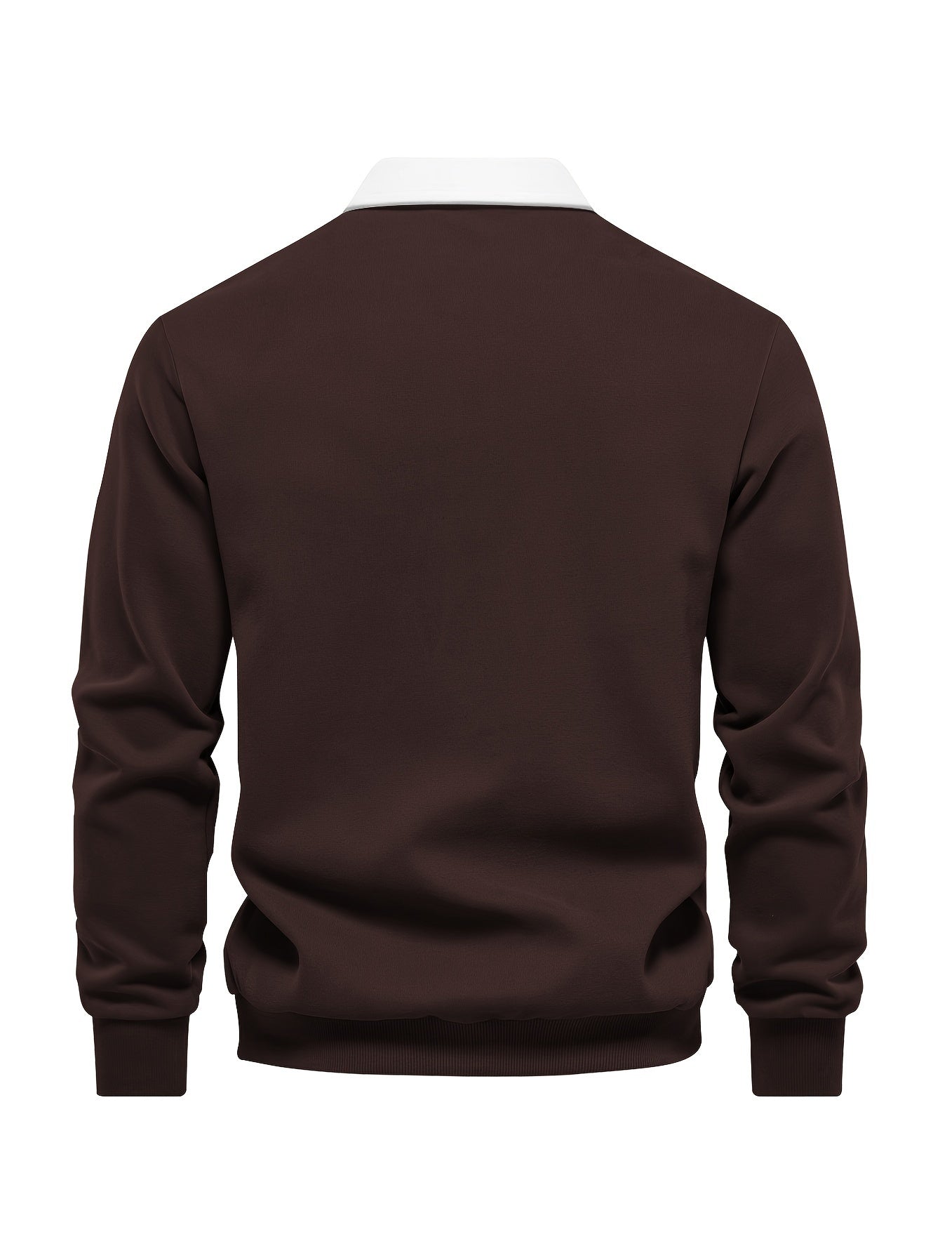 Fall & Winter Solid Color Fleece-Lined Shirt - Men's Casual Machine Washable with Button Detail