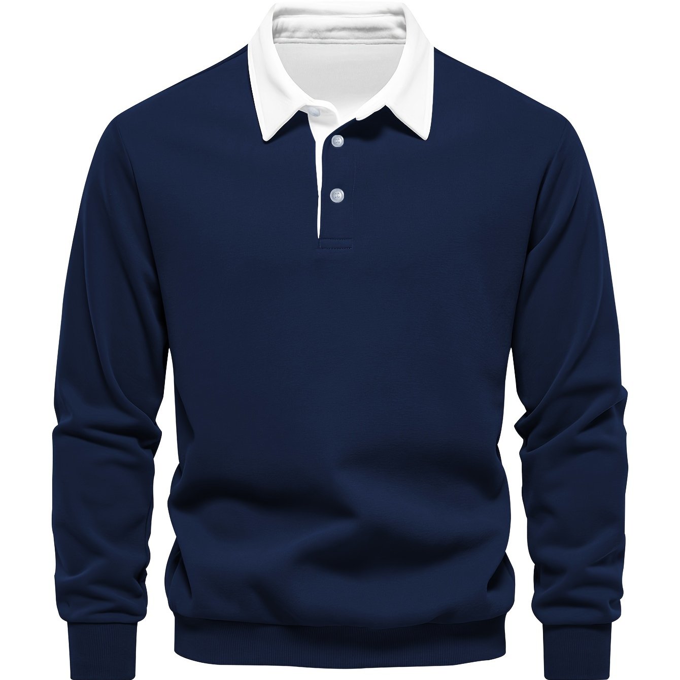 Fall & Winter Solid Color Fleece-Lined Shirt - Men's Casual Machine Washable with Button Detail