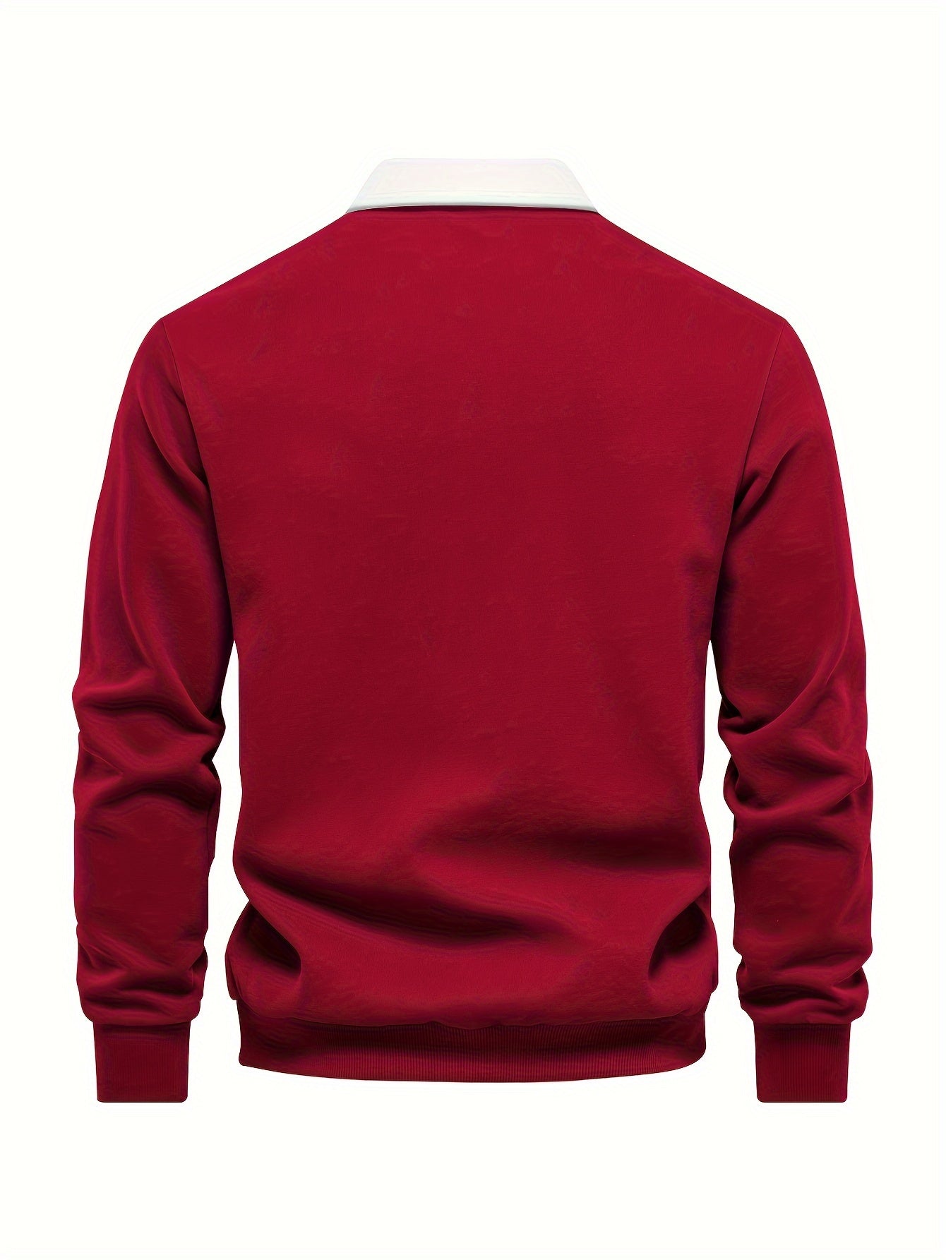 Fall & Winter Solid Color Fleece-Lined Shirt - Men's Casual Machine Washable with Button Detail