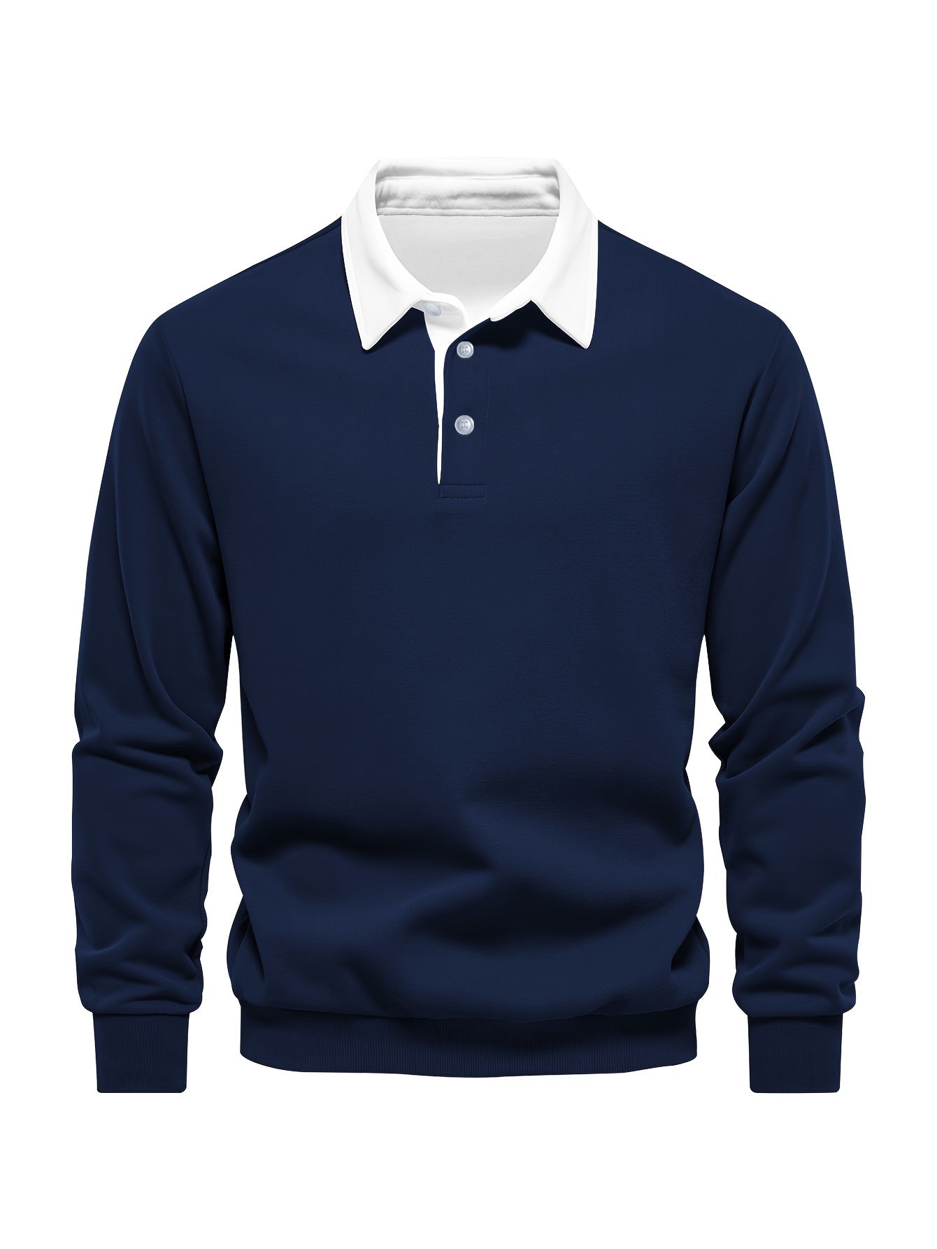 Fall & Winter Solid Color Fleece-Lined Shirt - Men's Casual Machine Washable with Button Detail
