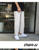 Summer Black Casual Pants Men Straight Pleated Men Japanese Streetwear Loose Ice Silk Pants Mens Wide Leg Pants Mens Trousers