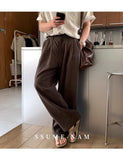 New Japanese Retro Men Casual Pants Luxury Draped Wide Leg Leisure Solid Color Straight Trousers High Quality Elegant Sweatpants