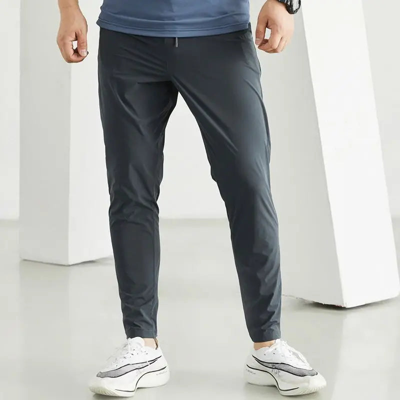 Breathable Men's Gym Pants - Athletic Ice Training Sweatpants for Summer Sports & Fitness - Outdoor Leggings, Tactile &Cooling