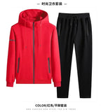 Male 2 Pieces Sweatshirt + Sweatpants Suit 8XL Plus Size New Spring Autumn Clothing Hooded Men Sportswear Sets Casual Pants