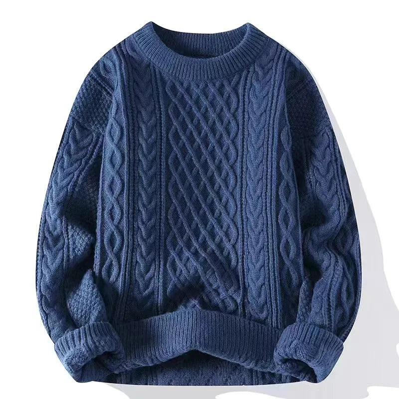 Sweater, Autumn and Winter Men's Thick Crumpled Sweater Jacket, Christmas Couple's Thread