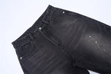 Fashion Graffiti Black Loose Wide-leg Jeans Men's Autumn New American Simple Basic Wash Denim Pants Loose Straight Trousers