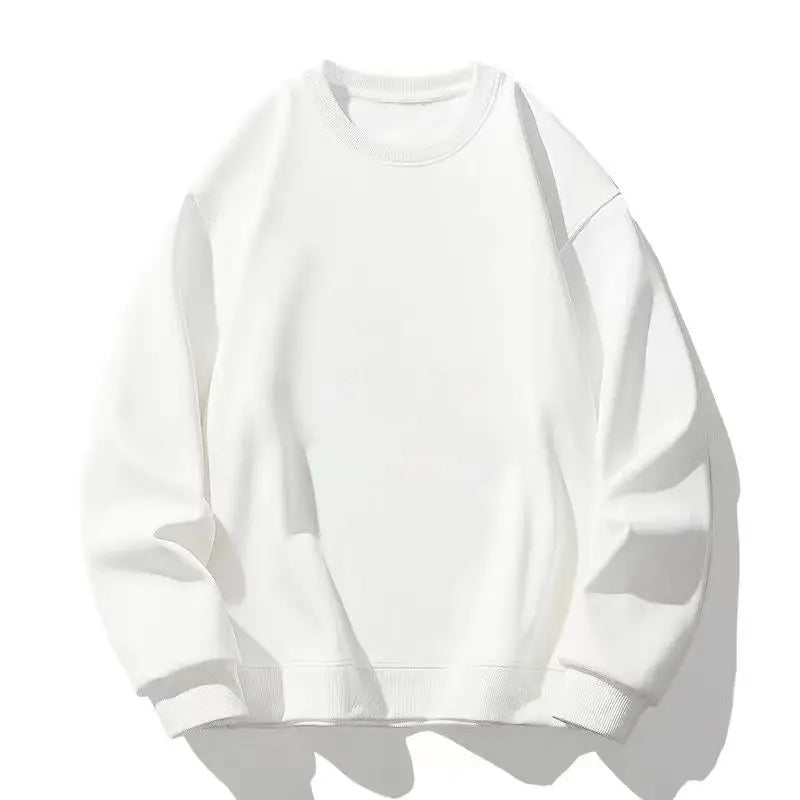 Autumn/Winter Men's Pullover Round Neck Loose Striped Contrast Letter Warm and Thick Casual Fashion Elegant Commuting Knitwear