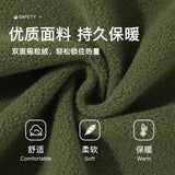 Double-sided Fleece! Retro Military Green Straight-leg Pants Women Loose Thickened Warm Drawstring Casual Wide-leg Pants Men