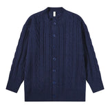 Korean Fashion Men Cardigan Light Luxury Knitted O Neck Long Sleeve Sweater Coat Autumn  Premium Quality Jacquard Knitwear M-3XL