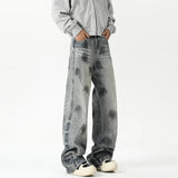 Autumn Jeans Men's New Denim Pants wash jeans New Fashion High Quality Washed Male Jeans Loose Wide Leg Trousers Straight