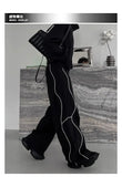 American High Street Style Retro Trend Functional Style Drawstring Loose Sports Wide-leg Trousers Autumn Winter New Style Pants