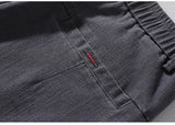 Men's Business Casual Pants Stretch Slim Fit Straight Semi-elastic Waist Trousers Solid Classic Office Work Male Clothing