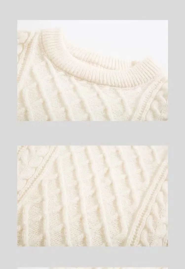 Sweater, Autumn and Winter Men's Thick Crumpled Sweater Jacket, Christmas Couple's Thread