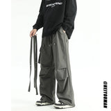 New Cargo Pants Baggy Straight Oversize Trousers Fashion Wide Leg Pockets Black Joggers Trousers Y2k Streetwear Clothing