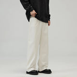 Baggy Wide-leg Jeans 100% Cotton Comfortable Breathable Autumn Casual Denim Pants Loose Straight Trousers Fashion Streetwear