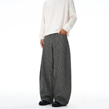 Autumn New Striped Jeans Men's Retro Wash Loose Wide-leg Denim Pants American High Street Fashion Cotton Casual Trousers