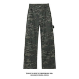 New Mens Camouflage Cargo Work Pants Casual Patchwork Straight Leg Outdoor Utility Military Comfortable Durable Hiking Tactical