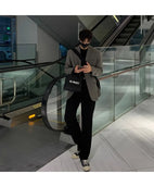 New Korean Fashion Men Suit Pants Light Luxury Business All-match Straight Slim-fit Casual Trousers Premium Elegant Dress Pants