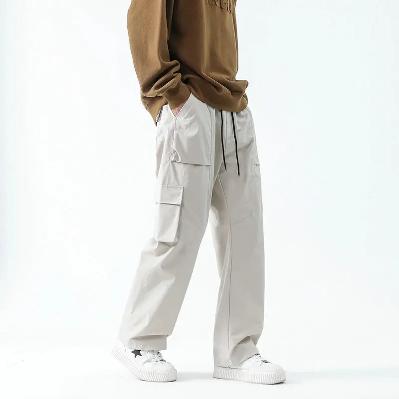 Men‘s Cargo Pants Multi Pocket Jogger Harlan Pants Men Elastic Waist Hip Hop Casual Trousers Large Size Sweatpants Black 5XL