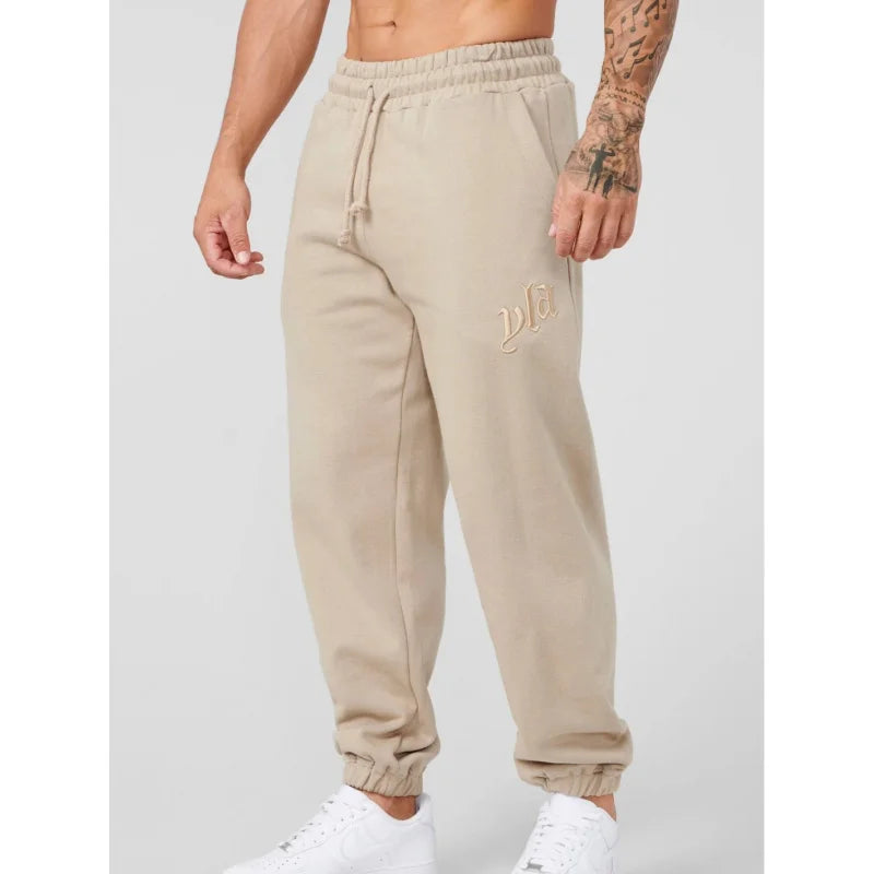 New Men's Pants 2025 Autumn and Winter Embroidery logo Sports Fitness Pants Ankle-Tied Sweatpants Fashion Men's Clothing