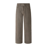 Baggy Wide-leg Jeans 100% Cotton Comfortable Breathable Autumn Casual Denim Pants Loose Straight Trousers Fashion Streetwear