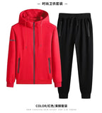 Male 2 Pieces Sweatshirt + Sweatpants Suit 8XL Plus Size New Spring Autumn Clothing Hooded Men Sportswear Sets Casual Pants