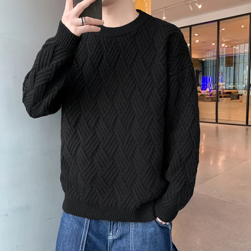 4 Color Sweaters Men Pure  Twisted Daily Simple Japanese Style Pullovers All-match Warm Autumn Comfortable Knitted Casual