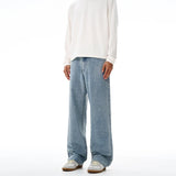 Fashion Graffiti Black Loose Wide-leg Jeans Men's Autumn New American Simple Basic Wash Denim Pants Loose Straight Trousers