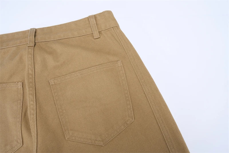 100% Cotton Men's Loose Casual Pants Autumn New Fashion Comfortable Wide-leg Oversized Trousers Streetwear White Khaki Black