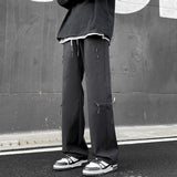 Black Cargo Pants Men Baggy Sweatpants Fashion Straight Pants Hip Hop Streetwear Harajuku Trousers Joggers Bottoms Y2K Clothing