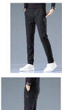 Casual Pants Men Spring Autumn 2025 New Straight Slim Fit Sweatpants Solid Color Business Elastic waist Male Trousers