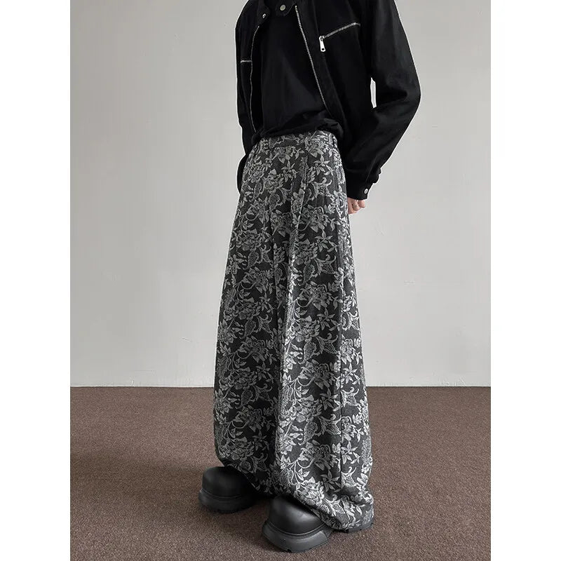 Spring NEW men pants Pattern Baggy Casual Sweatpants Hip Hop gothic men women wide leg trousers streetwear Fashion trend
