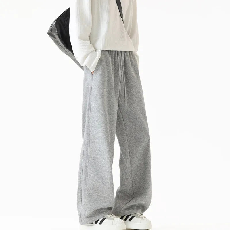 Grey Sports Pants Men Fashionable Black Casual Pants Men Streetwear Hip-hop Loose Wide Leg Pants Mens Joggers Sweatpants