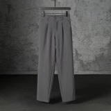 New Japanese Retro Male Suit Pants Light Luxury Straight Draped Button-down Business Casual Pants Premium Slim Elegant Trousers