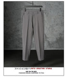 New Fashion Male Suit Pants Light Luxury Draped Cropped Button-down Business Casual Pants Premium Slim-fit Elegant Dress Trouser