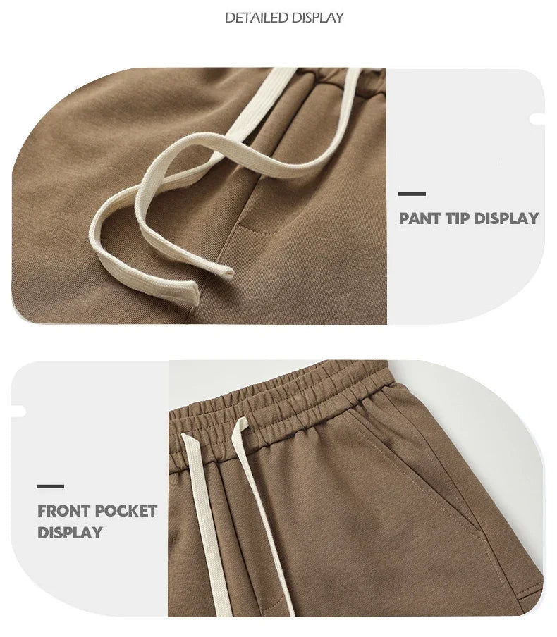 Fashion Men's Baggy Straight Casual Pants Cotton Comfortable Stretch Trousers Sweatpants Joggers Classic Black Khaki Male Clothe