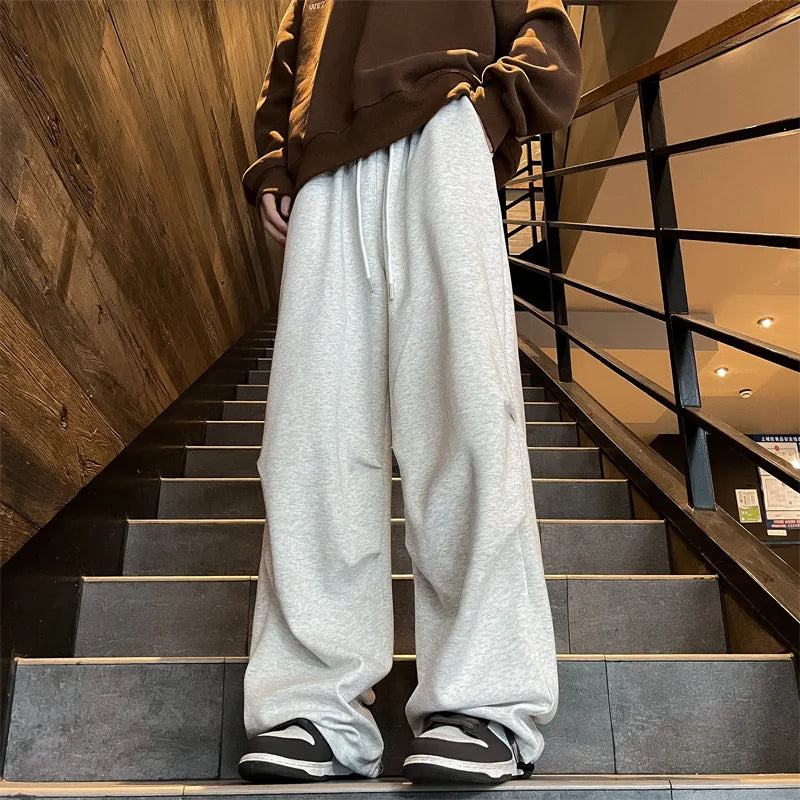 Gray Sweatpants Parachute for Men Autumn Baggy Sports Pants Trousers Male Joggers Streetwear Sportswear Outdoor Casual