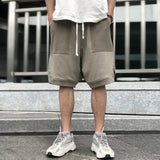 Summer Elegant Fashion Harajuku Slim Fit Ropa Hombre Loose Casual All Match Sports Shorts Pockets Patchwork Sweatpants