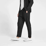 Summer Casual Pants Men Fashion Gray Black Pleated Pants Men Japanese Streetwear Loose Straight Pants Mens Ice Silk Trousers