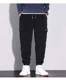 Autumn New Men's Corduroy Cargo Harem Pants Fashion Korean Embroidery Bound Feet Casual Pants Trendy Brand Male Trousers