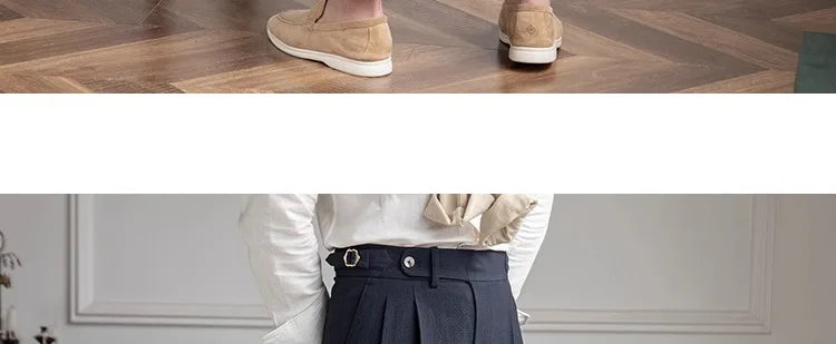 Light Luxury Men's Naples Draped Suit Pants Casual Solid Color Straight Premium Quality Dress Pants Wedding Banquet Business