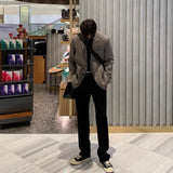 New Korean Fashion Men Suit Pants Light Luxury Business All-match Straight Slim-fit Casual Trousers Premium Elegant Dress Pants