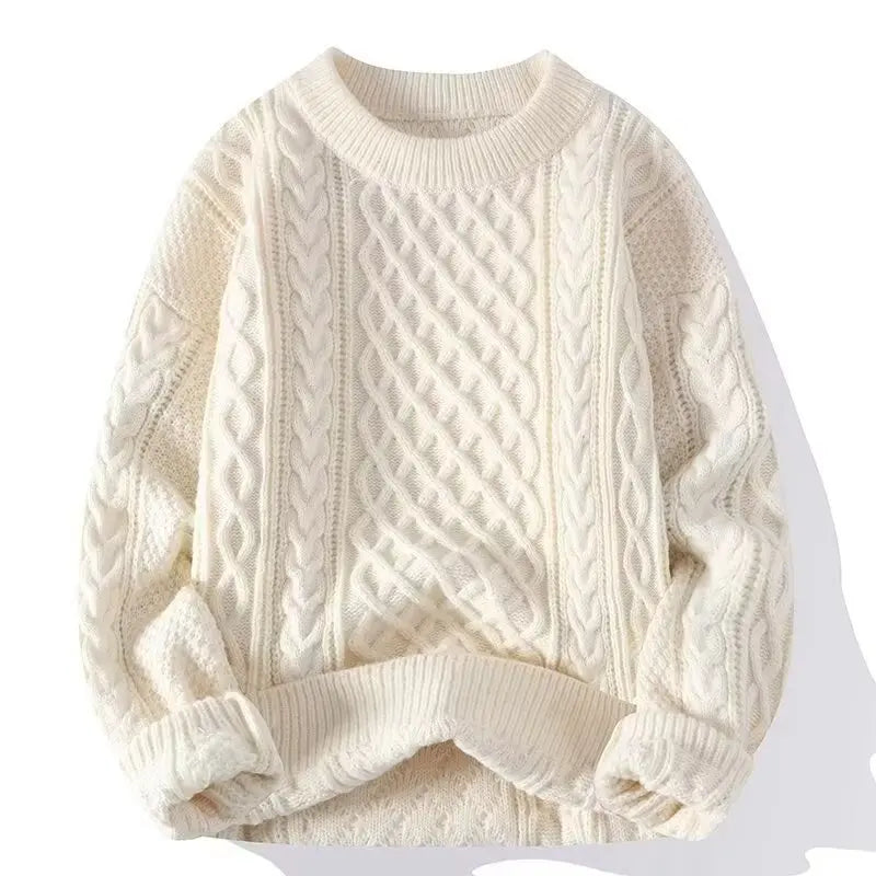 Sweater, Autumn and Winter Men's Thick Crumpled Sweater Jacket, Christmas Couple's Thread
