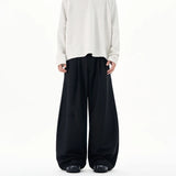 Autumn Men's Loose Suit Pants Commuting Business Casual Classic Gray Black Wide Legs Trousers Oversized Simple Style Clothes