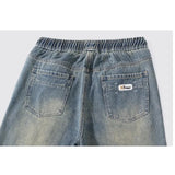 Men's Summer Baggy Jeans Big Size M-4XL Lightweight Cotton Wide Leg Straight Denim Pants Loose Fit Blue Jean Trousers