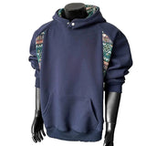 New American Retro Men's Hooded Sweatshirt Casual Harajuku Navy Patchwork Long Sleeve Pullover Autumn High Quality Hoodies M-3XL