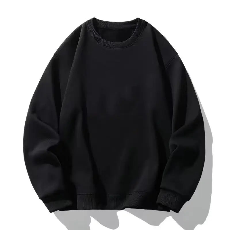 Autumn/Winter Men's Pullover Round Neck Loose Striped Contrast Letter Warm and Thick Casual Fashion Elegant Commuting Knitwear