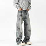 Autumn Jeans Men's New Denim Pants wash jeans New Fashion High Quality Washed Male Jeans Loose Wide Leg Trousers Straight