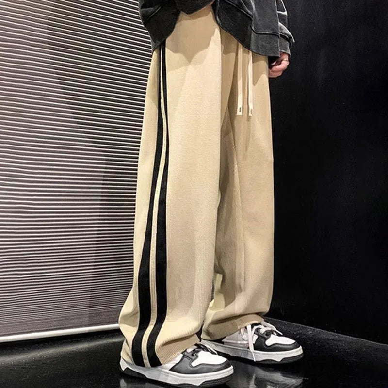 Autumn Men Casual Wide-Leg Pants Korean Version Y2k Streetwear Hip Hop Men Fashion Trousers Sweatpants Harajuku Pants Men